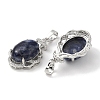 Natural Sodalite Oval Pendants G-NH0025-15P-17-2