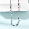 3MM 304 Stainless Steel Twisted Oval Link Chain Necklaces for Man and Women SA-CBAB767-18A-P-2