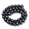 Electroplated Natural Agate Beads Strands G-B191-A07-10mm-18-4