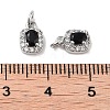 Brass Micro Pave Cubic Zirconia Pendants KK-B102-03P-3