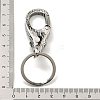 Tibetan Style 316 Surgical Stainless Steel Fittings with 304 Stainless Steel Key Ring FIND-Q101-01AS-3