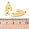 304 Stainless Steel Split Pendants STAS-H235-03A-G-3