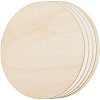 Flat Round Shape Unfinished Wood Slices DIY-GA0001-11-1