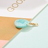 Natural Amazonite Pendants PALLOY-JF00606-5