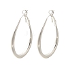 Brass Hoop Earrings for Women EJEW-A121-22S-2