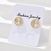 Brass Stud Earrings EJEW-S247-01D-G-2