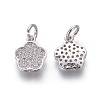 Brass Micro Pave Cubic Zirconia Charms ZIRC-J021-20P-RS-2