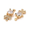 Brass Micro Pave Cubic Zirconia Pendants KK-E068-VC414-3