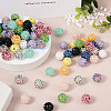  96Pcs 12 Colors Resin Rhinestone Beads RESI-TA0002-29-13