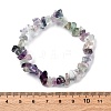 Unisex Chip Natural Fluorite Beaded Stretch Bracelets BJEW-S143-14-5