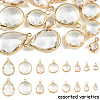 16Pcs 2 Styles Brass Glass Pendants GLAA-YW0005-71-1