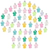45Pcs 9 Colors Luminous Translucent Resin Pendants RESI-CJ0003-23-9