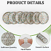 50Pcs Flat Round Glitter Powder Transparent Acrylic Loose Leaf Ring Round Binder Discs DIY-CP0012-15-5