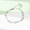 4MM 304 Stainless Steel Paperclip Chain Bracelets SA-CBA4160-22P-1