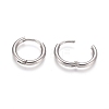 Tarnish Resistant 202 Stainless Steel Huggie Hoop Earrings X-EJEW-F111A-14mm-P-3