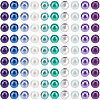 1000Pcs 10 Colors Baking Paint Pearlized Glass Imitation Pearl Round Beads HY-SP0001-01C-1