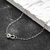 Anti-Tarnish Rhodium Plated Sterling Silver Necklaces X-STER-M034-32B-1