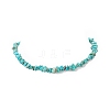 Dyed Synthetic Turquoise Chip Beaded Necklaces with 304 Stainless Steel Lobster Claw Clasp & Chain Extender NJEW-JN04225-05-4