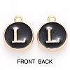 Golden Plated Enamel Alloy Charms ENAM-SZ0001-26B-L-3