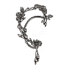 316 Surgical Stainless Flower Cuff Earrings EJEW-C160-05B-2
