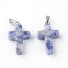 Natural Blue Spot Jasper Pendants G-J354-05-2