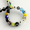 Round Handmade Evil Eye Lampwork Beads LAMP-R114-6mm-12-1