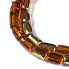 Electroplate Glass Chevron Beads Strands GLAA-Q101-02A-AB01-3