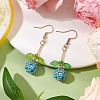 Handmade Glass Seed Beads Pendants Dangle Earrings EJEW-MZ00245-03-4