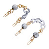 Givenny-EU 2Pcs 2 Style Oval & Round Beads Acrylic Bag Handle FIND-GN0001-16B-2