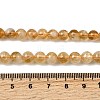 Heated Natural Citrine Beads Strands G-D323-A01-6mm-A-5