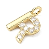 Brass Micro Pave Clear Cubic Zirconia Pendants KK-I476-01G-R-2