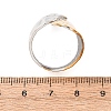 304 Stainless Steel Cuff Open Rings for Women SA-CBABC9E-05C-GP-3