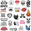 50Pcs Dark Style Skull PVC Adhesive Waterproof Stickers Self-Adhesive Stickers PW-WG34516-01-5