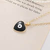 Bohemian Vintage Evil Eye Heart-shaped Alloy Enamel Pendant Lockbone Necklaces for Women SH6817-5-1