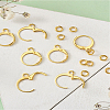 Brass Huggie Hoop Earring Findings & Open Jump Rings KK-TA0007-83G-32