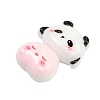 Pink Opaque Panda Resin Cabochons CRES-P037-02C-2