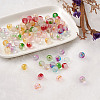 Frosted Spray Painted Glass Beads Strands GLAA-TA0003-10-20