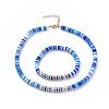 Heishi Beads Stretch Bracelets & Necklaces Sets SJEW-JS01103-2