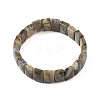 Natural Mexican Agate Rectangle Beaded Stretch Bracelets BJEW-D036-02-2