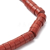7Pcs Natural Red Aventurine/ Red Jasper/ Green Aventurine/ Tiger Eye/ Turquoise/ Lapis Lazuli/ Lepidolite Beads Stretch Bracelets for Women BJEW-JB11670-6