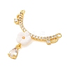 Brass Pave Clear Cubic Zirconia Pendants CU-CBA2C2D-04G-01-2