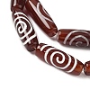 Rice Shape Tibetan Style dZi Beads Strands G-A269-A20-01-4