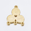 Alloy Rhinestone Connector Settings X-EA10684Y-G-2