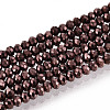 Electroplate Glass Beads Strands EGLA-F149-FP-08-1