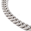 Non-Tarnish 304 Stainless Steel Curb Chains Necklace for Women NJEW-E155-08P-01-2