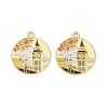 Alloy Enamel Pendants ENAM-V001-02C-G-1