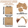 100Pcs 2 Styles Friendship Theme Kraft Paper Jewelry Display Cards CDIS-TA0001-24-3