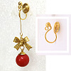 Brass Clip-on Earring Converters Findings KK-D060-03P-02-4