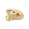 Brass Micro Pave Cubic Zirconia Charms KK-C012-25G-3