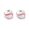 Spray Painted Wooden Beads WOOD-A029-07A-1
